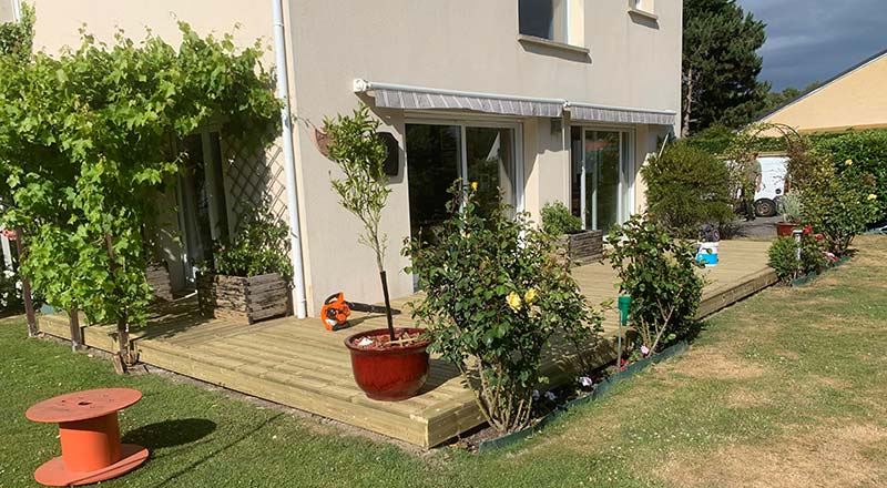 Construction de terrasse près du Touquet