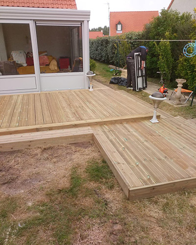 Pose de terrasse en bois à Boulogne-sur-Mer